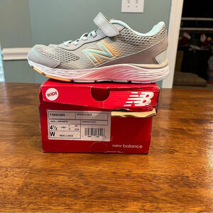 NIB New Balance 680v6 gray peach girls size 4.5 wide